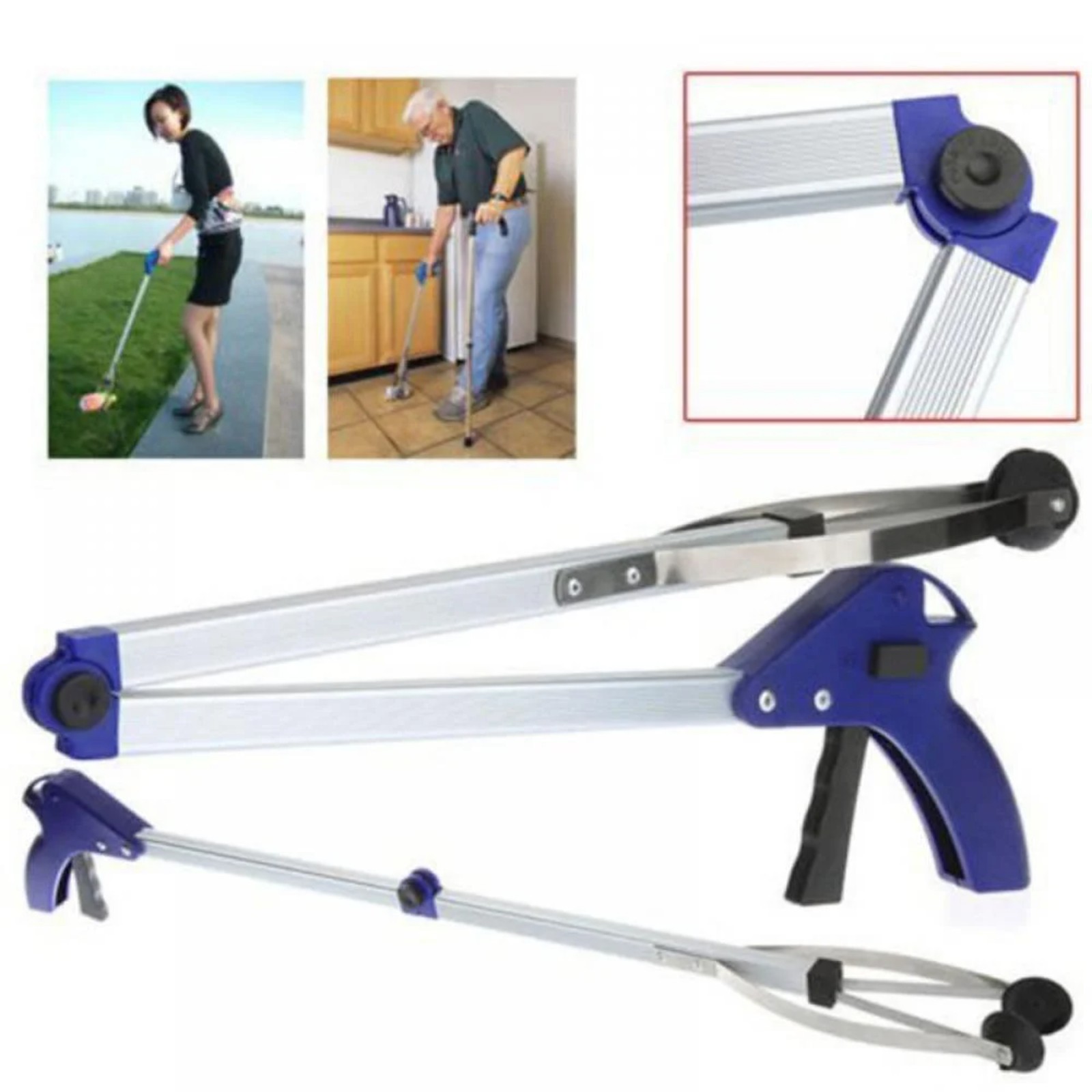 Gardening Tools For Seniors - Lange opvouwbare dikke aluminiumlegering helper grabber