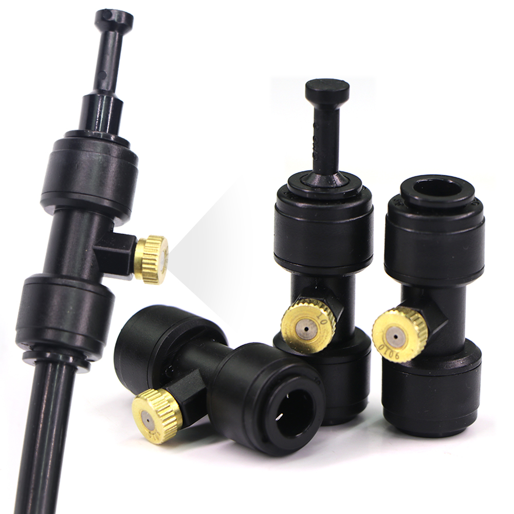 Garden Hose Nozzle - 0,1-1 mm messing sproeikop met T-stuk