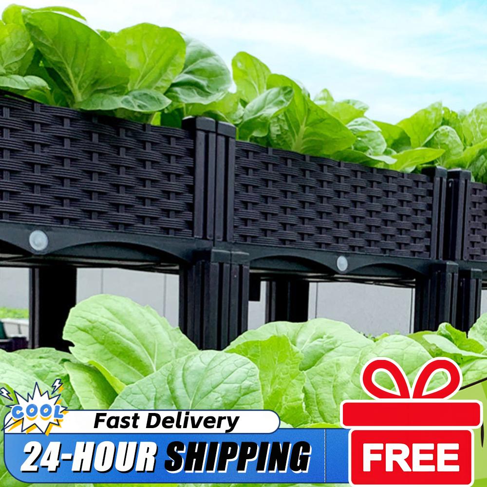 Gardening Tools Box - Verhoogde plantenbak van kunststof met poten,