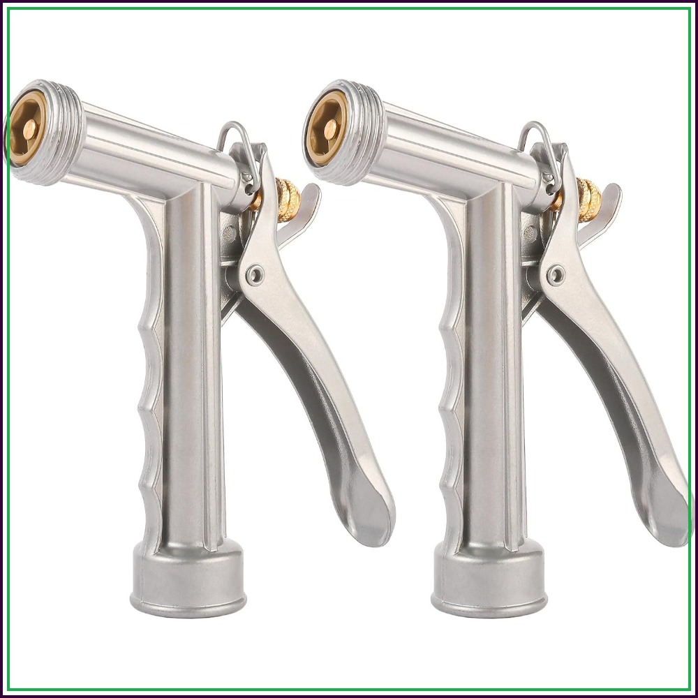 Garden Hose Nozzle - 2-pack tuinslangmondstuk van zinklegering, hogedruk pistoolgreep