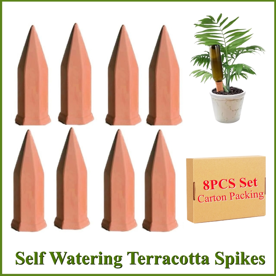 Gardening Tools Kit For Home Garden - 8-delige zelfwater gevende terracotta-spikes, automatisch besproeiingsapparaat