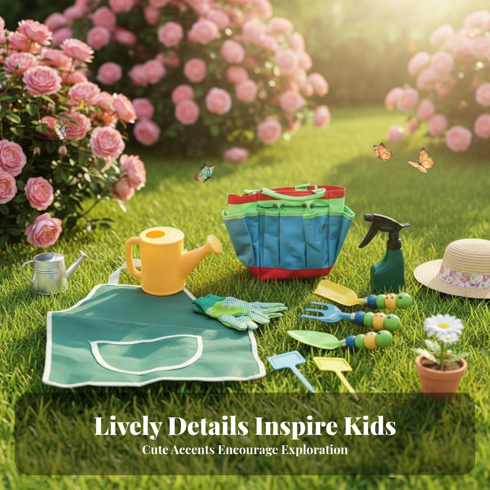 Gardening Tools For Young Children - 10-delige tuiniergereedschapset voor kinderen, kindertuiniergereedschap in
