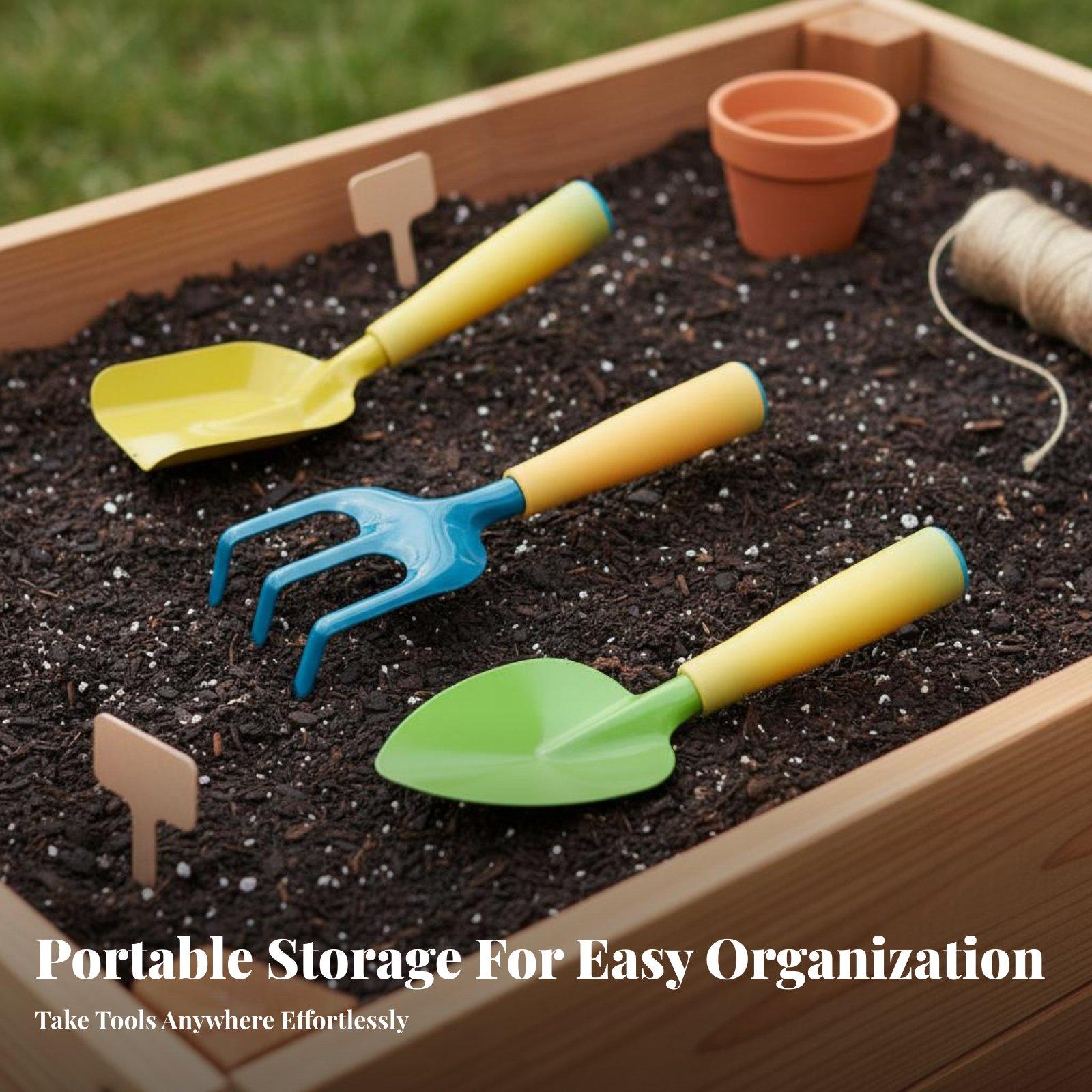 Gardening Tools For Young Children - 3-delige kindertuingereedschapset, kindertuingereedschapset op kindermaat, metalen