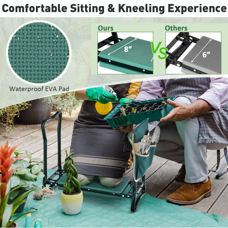 Tuinkniebank en -zitje, opvouw - Gardening Tools For Seniors recensie en prijs