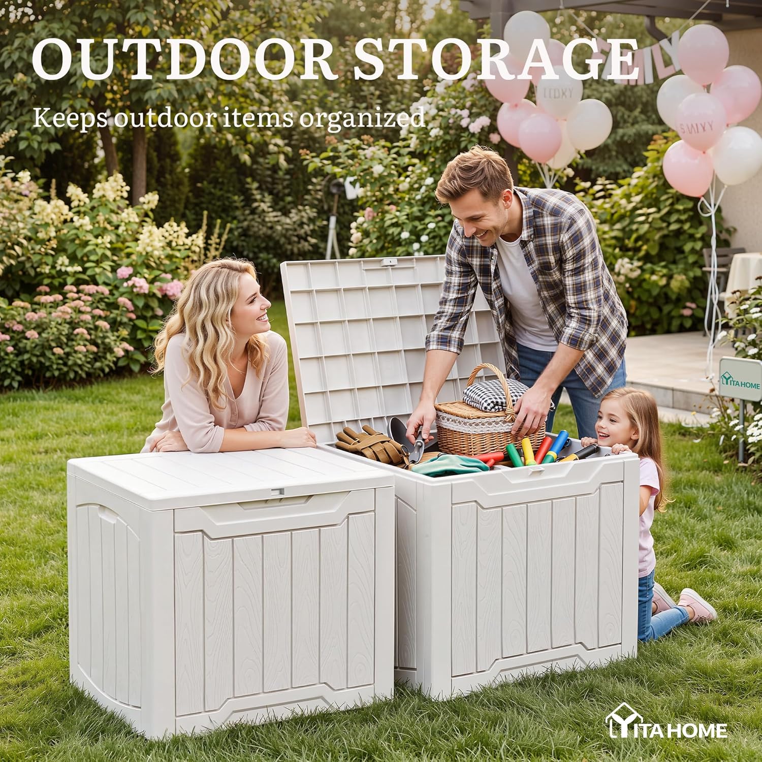 31 Gallon Deck Box Set van 2 a - Gardening Tools Box recensie en prijs