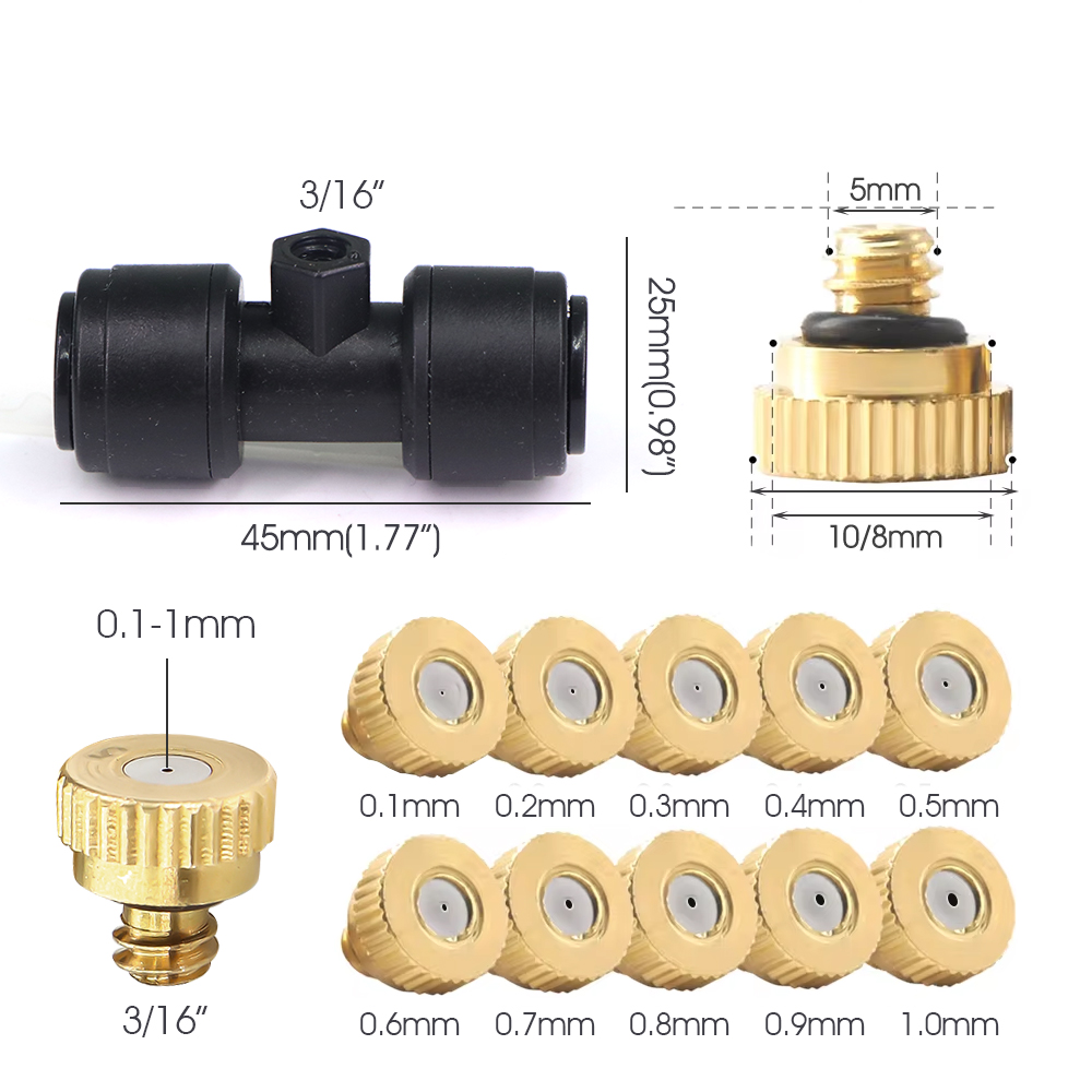 0,1-1 mm messing sproeikop met - Garden Hose Nozzle recensie en prijs