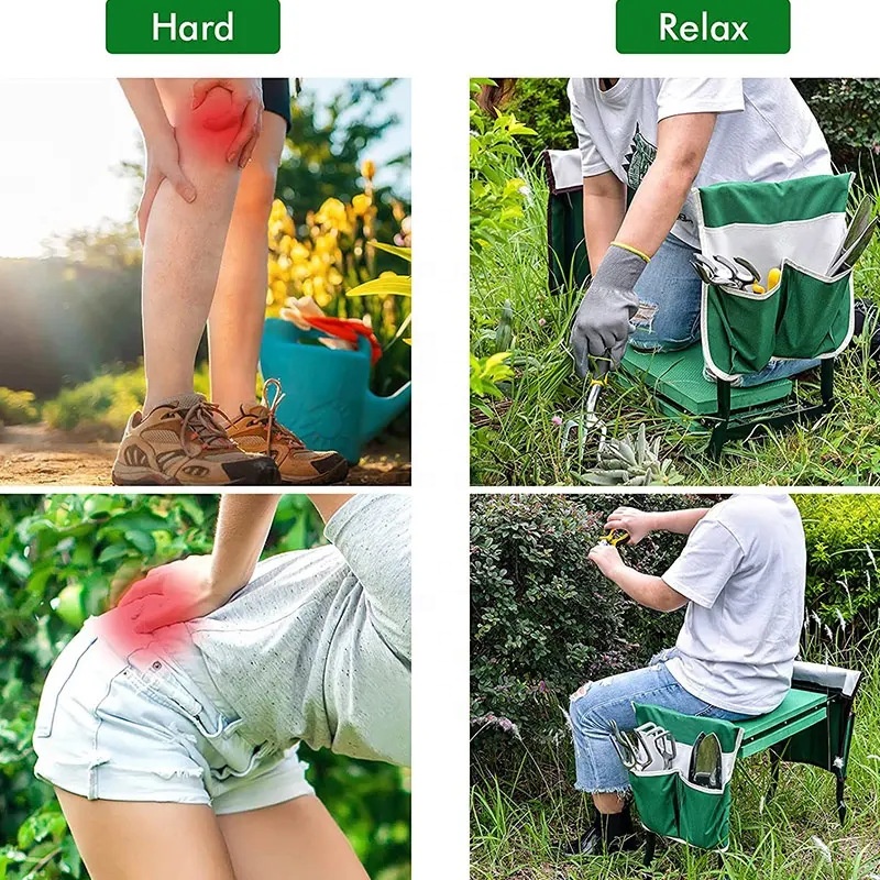 2-in-1 Tuinkniebank en -zitje, - Gardening Tools For Seniors recensie en prijs
