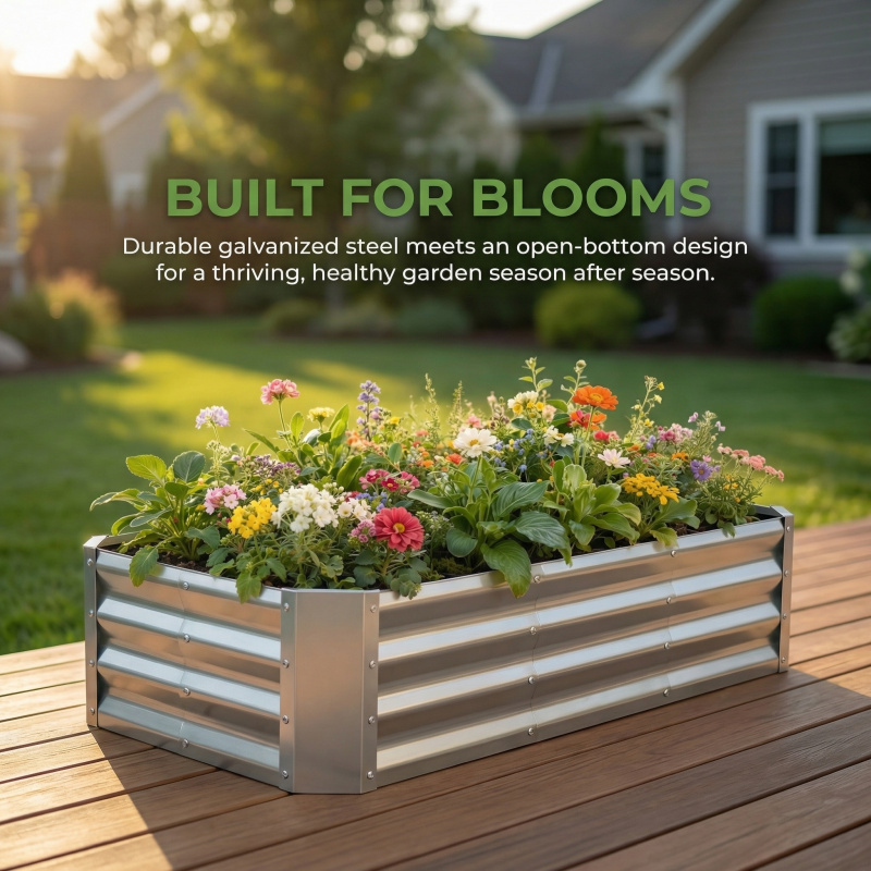 Grote bodemloze gegalvaniseerd - Gardening Tools Box recensie en prijs