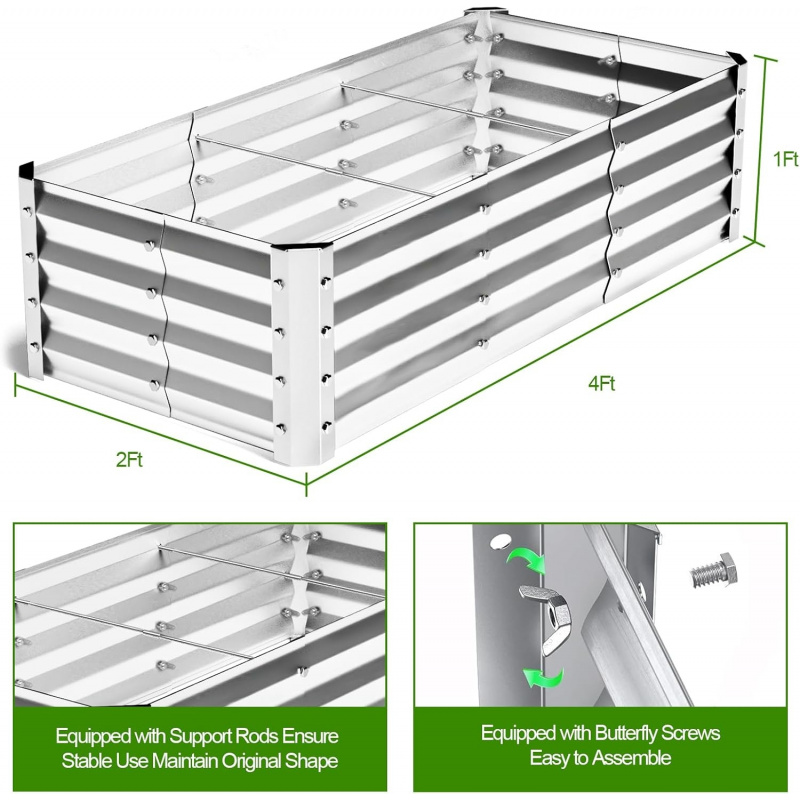 Grote bodemloze gegalvaniseerd - Gardening Tools Box recensie en prijs