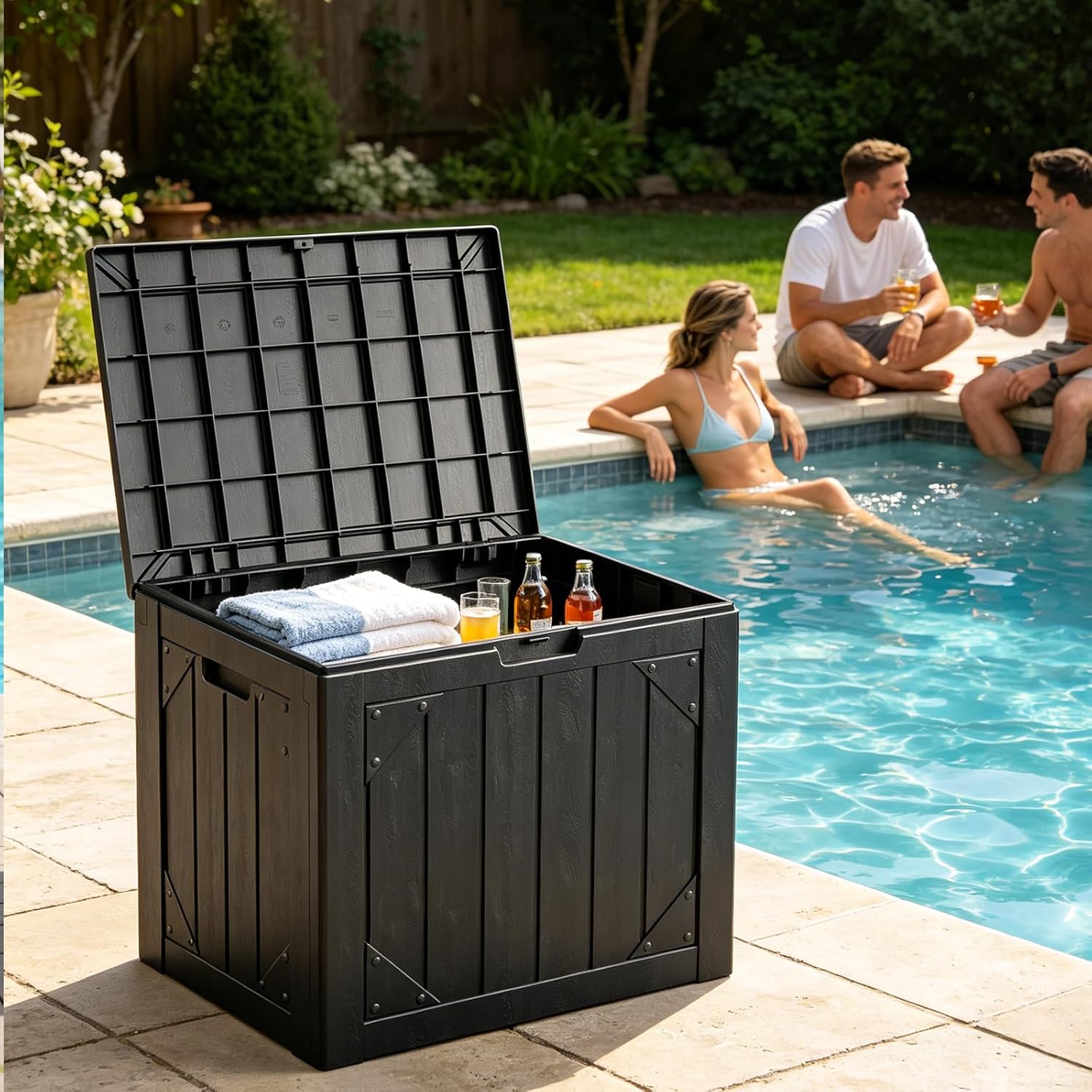 30 Gallon Buitenberging met Zi - Gardening Tools Box recensie en prijs
