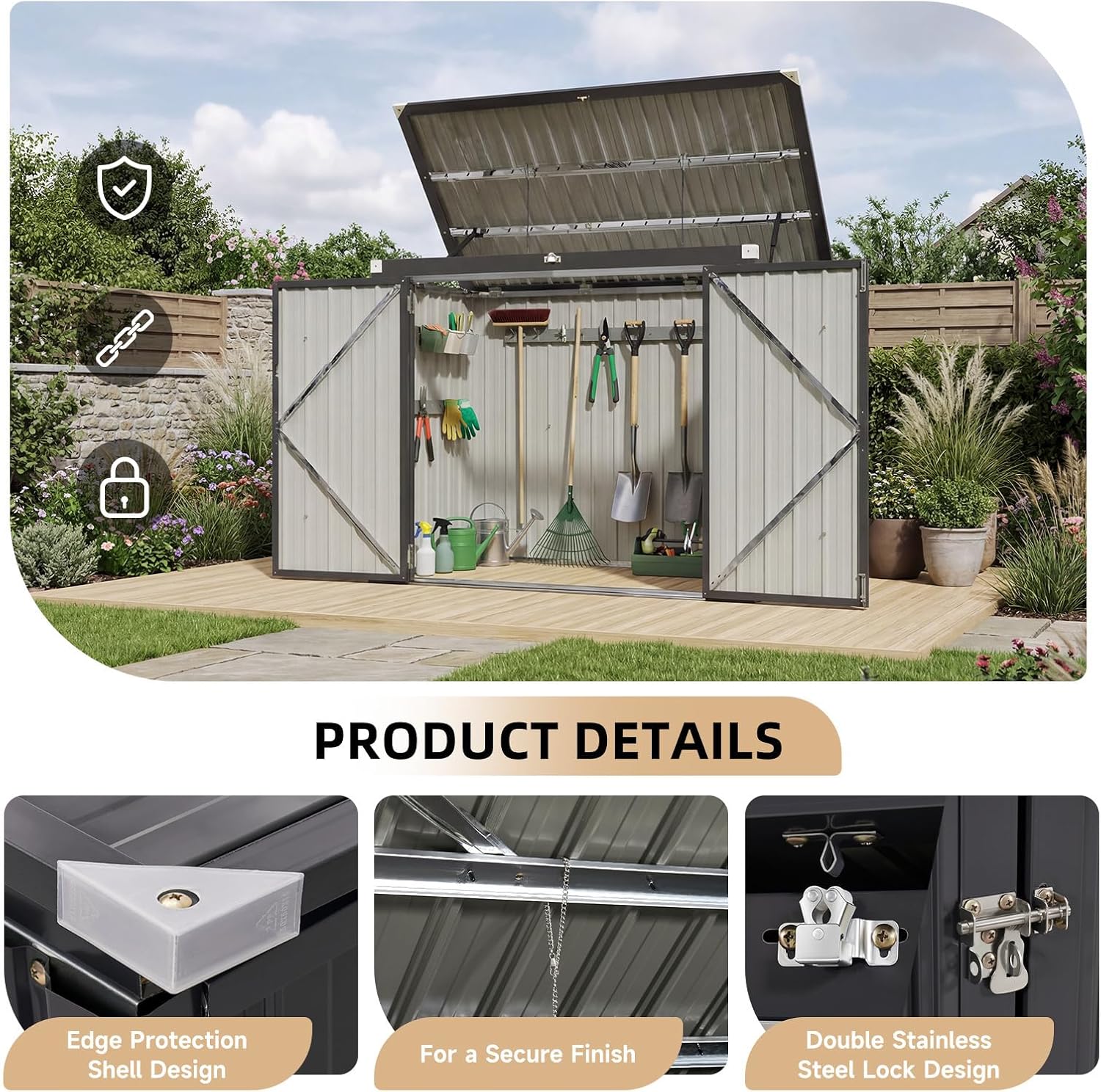 Waterdichte metalen afvalbak o - Gardening Tools Box recensie en prijs